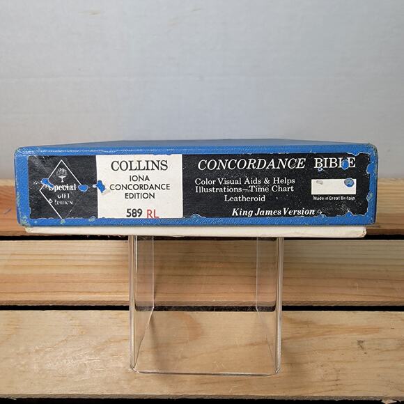 VINTAGE Collins Concordance Bible - KJV - Leatheroid w/ Box (1957) - Picture 6 of 8